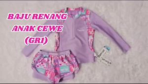Baju Renang Anak Perempuan/ Baju Renang Summer Lengan Panjang Kode GR1