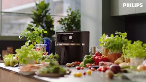 PHILIPS 7000 Series 22-in-1 Airfryer Combi XXL Connected- HD9880/90|HD9880 Integrated ThermometerRoast Bake Sous Vide