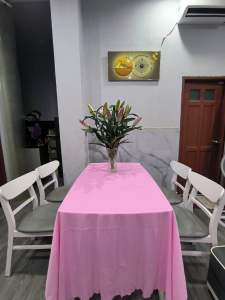 [Hoả Tốc] Khăn vải HỒNG trải bàn tiệc : Sinh nhật khai trương decor chụp ảnh [NOON FASHION]