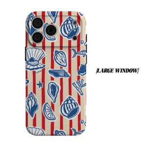 BILIBILI | Coastal Shell Sticker Phone Case for iPhone 18 17 16 15 14 13 12 11 Air Pro Max Plus Double-layer Cover