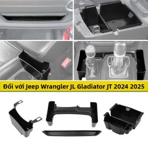 Jeep Wrangler JL 2024-2025 Điều Khiển Trung Tâm Tay Hộp Khay Chứa Người Tổ Chức ABS Nhẹ Chống Rỉ Sét Cho Hành Khách Phía Trước Tay Cầm