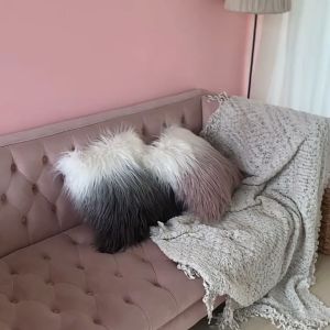 Soft Fur Plush Throw Pillow Case 45x45cm Shaggy Fluffy Home Decor Cushion Cover For Living Room Bedroom Sofa