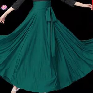 ชุดการแสดงเต้นรำแบบใหม่ Wanjiang กระโปรงชายบาน720องศาชุดเต้นรำในลานเต้นรำชนเผ่าชุดกระโปรงสอบศิลปะแฟชั่นคลาสสิก