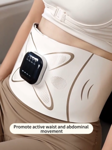 Jinkairui EMS Waist Belt Abdominal Massager Slimming Belt Waist Trainer with Heating Stomach Slim Belly Belt Massage Keep Fit Body Shaper