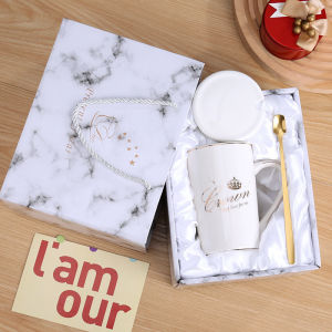 Personalized Gift Mug with Lid and Spoon