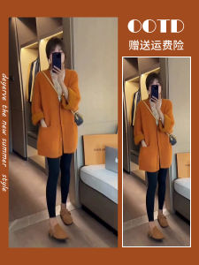 Chic Lazy Style Knitted Open Cardigan Sweater Women Early Spring 2025 New Korean Loose Mid-Length Outerwear Jacket