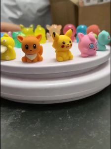 Bandai | 7 Cái/bộ Bộ Nhân Vật Anime Pokemon - Pikachu Charmander Bulbasaur Kawaii Luminous Charms 2-2.9cm Đồ Chơi Trang Trí Sưu Tầm Quà Tặng Cho Người Lớn Và Người Hâm Mộ