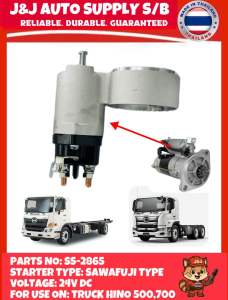 SS-2865 BRAND J&J HEAVY DUTY STARTER SOLENOID 24V (SAWAFUJI TYPE) FOR USE ON:TRUCK HINO J08C (HINO 500/700)