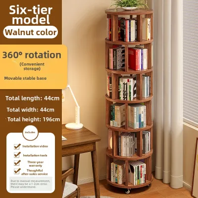 xinyafitment | 360 Degrees Rotating Narrow Corner Bookshelf