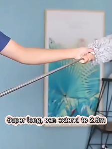 Microfiber Feather Duster 280cm Extendable Pole Bendable Long Dust Cleaner Ceiling Penyapu Habuk