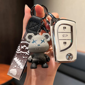 Vỏ Chìa Khóa Xe Hơi Thích Hợp Cho Toyota Vỏ Chìa Khóa Chữ Thập Toyota Camry/Yaris/Corolla/Chr/Corolla Vỏ Chìa Khóa Tinh Tế Móc Chìa Khóa Toyota