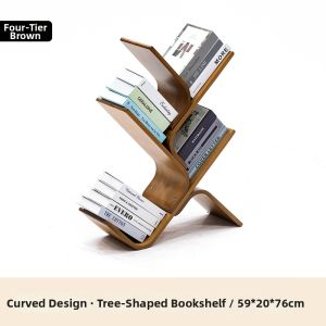 Simple Multi-functional Bamboo Bookshelf