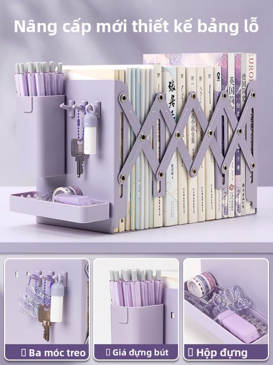 SIJINIANHUA | Kệ Sách Để Bàn Đa Năng Có Thể Kéo Dài Gấp Gọn | Lazada.vn