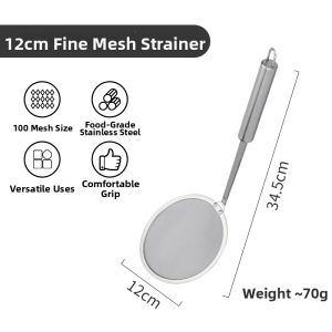 Foam Skimming Fine Mesh Kitchen Spoon