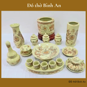 Lọ hoa/Bình hoa thờ màu ngà đủ cỡ Gốm Sứ Bát Tràng cao cấp-Đồ thờ Bình An-Decor Phong thủy