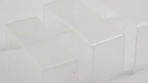 Acrylic Display Riser 3 Step Large Acrylic U Shape Display Stand Clear Rectangular Display Shelf for Cupcake Stand