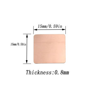 5/10/15pcs 0.3mm/0.5mm//0.8mm/1mm/1.2mm/1.5mm/2mm Heatsink Coppers Shim Thermal Pads for Laptop CPU GPU Heatsink Cooling System