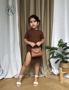 Roundneck Slit Dress | 3-5y/o Kids |Alphamale Clothing