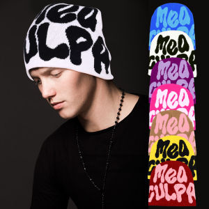 【♡Lovely girls house♡】Winter Hats Accessories Y2K Beanie Knitting Wool Cap Letters Embroidery Keep Warm Hip Hop Men Fashion Ins Style