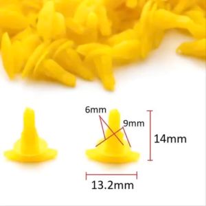 Set 100 đinh tán nhựa 6mm (VÀNG) cho cửa xe hơi kẹp chốt nhựa cho ô tô