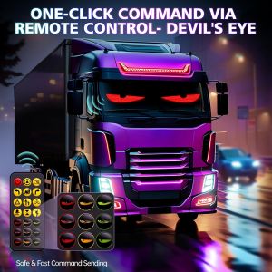 Flexible LED Eyes for Car WindshieldScrolling Car LED Sign Display AppProgrammable Scrolling LED Sign with APP and Remote ControlAnimated Colorful Matrix Panel for Cars Trucks Windows
