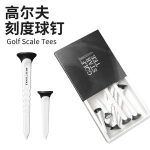 Golf Tee Scale Indicator Ball Nail Long/Short Tee Boxed Reducing Resistance Ball Stable Plastic Ball Nail
