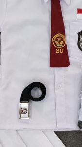 setelan seragam sekolah putih-putih perempuan lengan pendek sd kelas 1-6