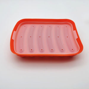 6 Gird Sausage Maker Mould Silicone DIY Ham Hot Dog Making Moulds With Lid Kitchen Household Sausages Cake Baking Tools Molds