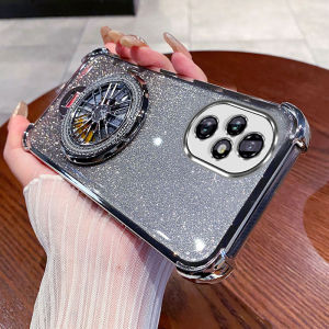 Honor 200 pro 100 Series Soft Silicone Phone Case with Stand Protective Cover Anti-Fall Transparent Design for Men And Women