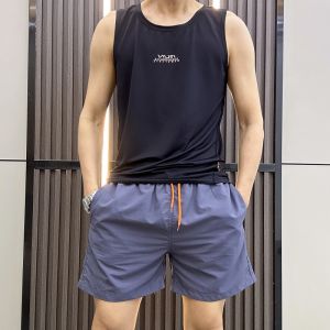 Ice Silk Smooth High Elastic Breathable Vest Summer Sports Training Quick Dry Sleeveless Fitness Basketball Football Mens Tank Top