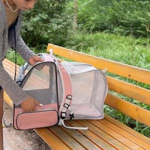 Pet backpack cat backpack big space breathable suitable for 3-15kg pet cat dog cat travel backpack