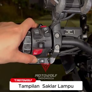 Motowolf Lampu Sorot Tembak D2 Laser Smart Switch Flash Low High Beam 5006 5006B