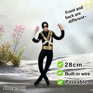 New Style Michael Jackson Plush Doll Stuffed Figure Adjustable Articulated Joint Cosplay Prop Room Decor Gift