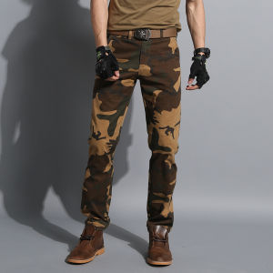 XIAXIANG | Heavy Duty American Outdoor Camouflage Straight Leg Retro Work Trousers