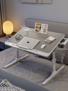 Adjustable Height Bedside Study Desk Small Table Foldable for Dormitory Student Laptop Stand Home Bedroom Computer Desk