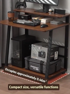HOMEBLOOM - Movable Computer Desk Simple /Portable Computer Desk / Wooden Computer Desk / Home Computer Desk / Study Desk / Ergonomic Gaming Desk / Home Office Desk / Compact Bedside Table