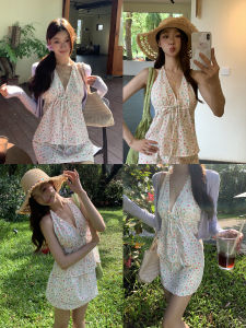 Floral V-Neck Halter Camisole