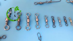 【NEW STOCK 】50PCS/pack With Interlock Tool Buckle Swivels Solid Rings Fishing Line Connector Fishing Pins Hanging Snap