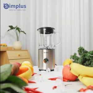 Simplus Multi-functional Ice Blender Ice Blender Smoothie Maker 5 Adjustable Modes 6-tip 304 Stainless Steel Blades Dual Safety Protection Make Baby Food Crushed Ice