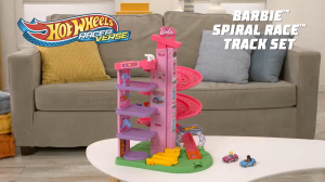 Hot Wheels Racerverse Barbie Spiral Race Track Set