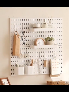 Household Wall Storage Rack Pegboard Hanging Shelf DIY Organizer Hole Board Accessories Kit Home Decor Display
