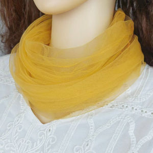 Candy Colored Womens Small Neck Warmer Scarf Summer Thin Decorative Neck Covering Shawl Versatile Neck Cover for All Seasons