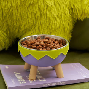 Stainless Steel Pet Bowl for Cats And Dogs Large Capacity Anti-Flip High Foot Design Neck Protection Slow Feeder Bowl for Pets