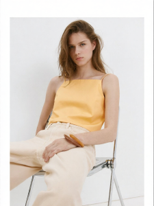 Mango | Womens Cotton Cropped Camisole