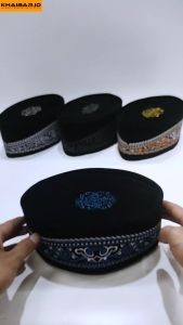 Kopiah Hitam Motif Batik Dewasa dan Peci Hitam Anak Laki Laki Songkok Hitam Pria Muslim