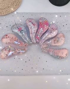 HTF Small Hair Care Comb Cartoon Unicorn Head Massager High Quality Anti-knot Hair Comb Cute Kids Children Hairdressing Comb