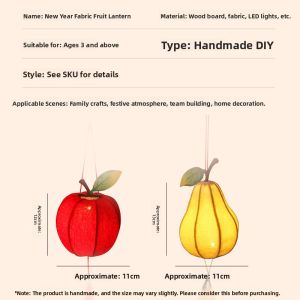 Handmade Mid-Autumn Festival Lanterns Kids DIY Fruit Pumpkin Lights  Blossom Lanterns Wooden Handheld Lanterns for Festive Use