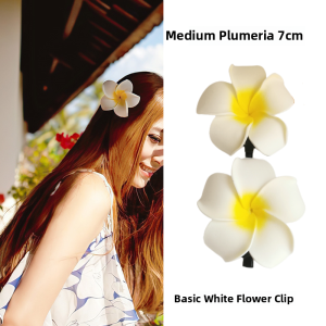 Sweet Egg Flower Hairpin Beach Travel Outing Bangs Clamp Retro Decorations Simulated Flower Hair Accessories Side Clip