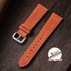 Dây Đeo Đồng Hồ Bằng Da Bò Lộn Cổ Điển Làm Thủ Công Kích Thước 18mm 19mm 20mm 22mm Có Thể Tháo Nhanh Dành Cho Nam Nữ Tương Thích Với Seiko Rolex Omega