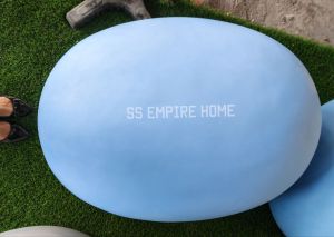 E2 ALL Fiberglass Egg Sculpture Seat Chair Kerusi Oval Ball Landscape Decoration Garden Hotel Recreational Park Taman